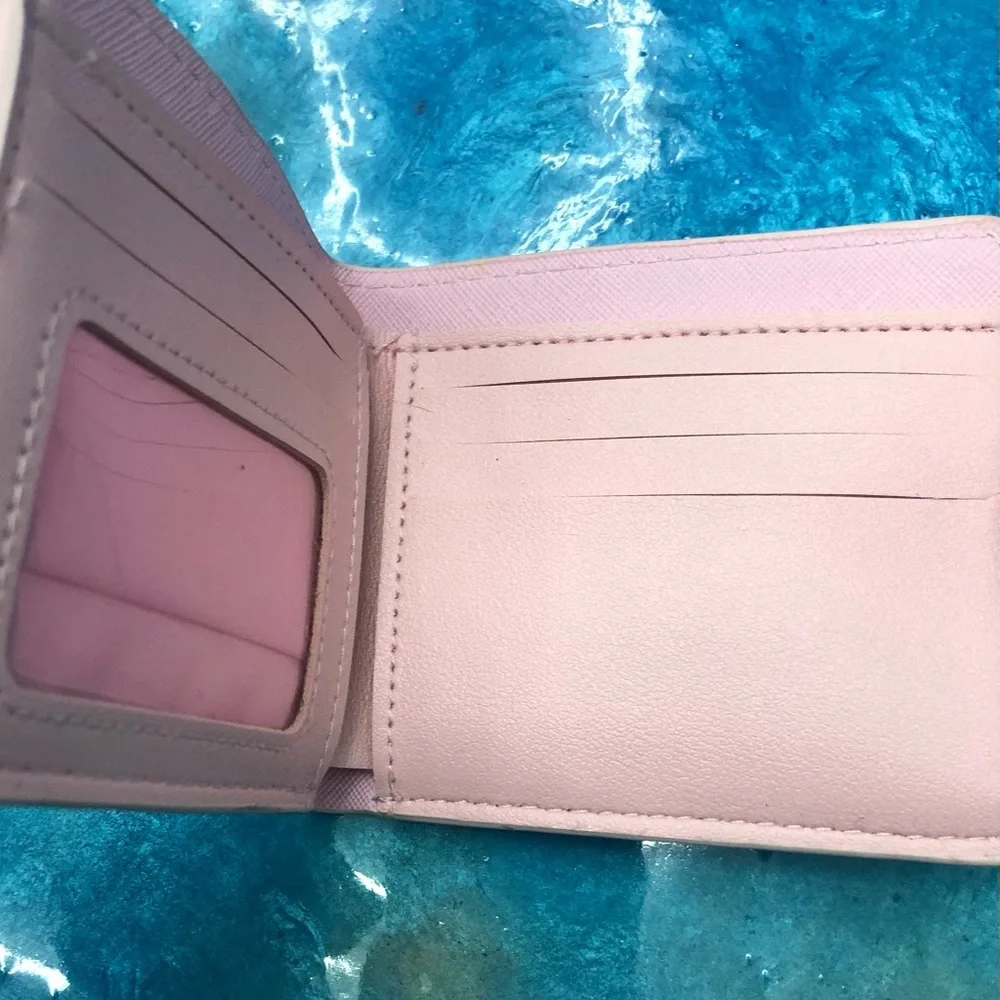 Sanrio Kuromi Lavender Checkered Card money Wallet with Navy Character Art